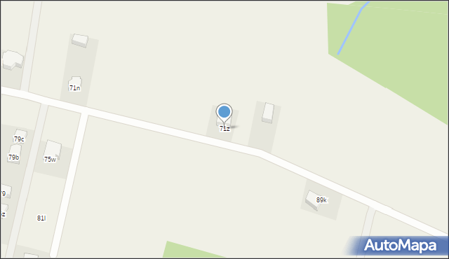 Pawęzów, Pawęzów, 71z, mapa Pawęzów