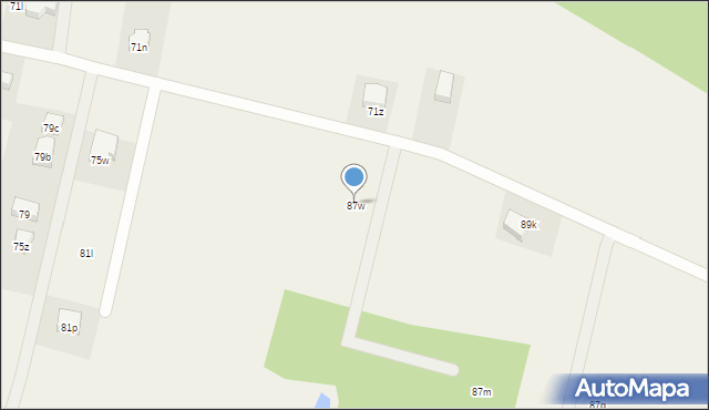 Pawęzów, Pawęzów, 87w, mapa Pawęzów