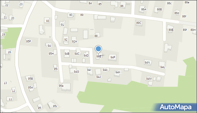 Pawęzów, Pawęzów, 94E, mapa Pawęzów