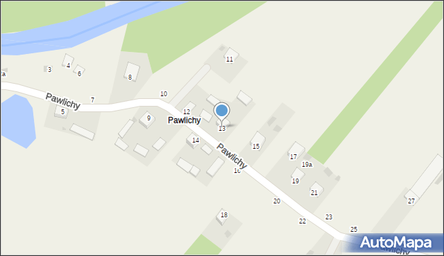 Pawlichy, Pawlichy, 13, mapa Pawlichy
