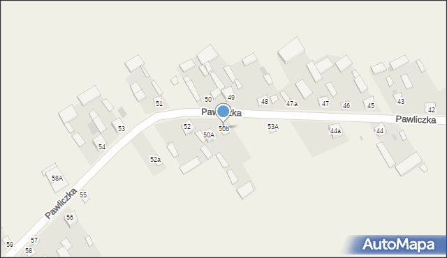 Pawliczka, Pawliczka, 50b, mapa Pawliczka