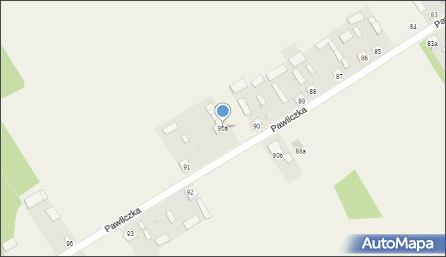 Pawliczka, Pawliczka, 90a, mapa Pawliczka