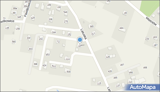 Pawlikowice, Pawlikowice, 127, mapa Pawlikowice
