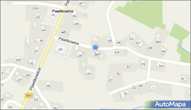 Pawlikowice, Pawlikowice, 150, mapa Pawlikowice