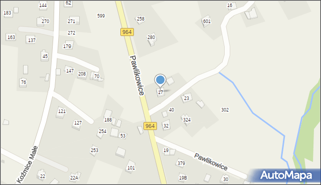 Pawlikowice, Pawlikowice, 17, mapa Pawlikowice