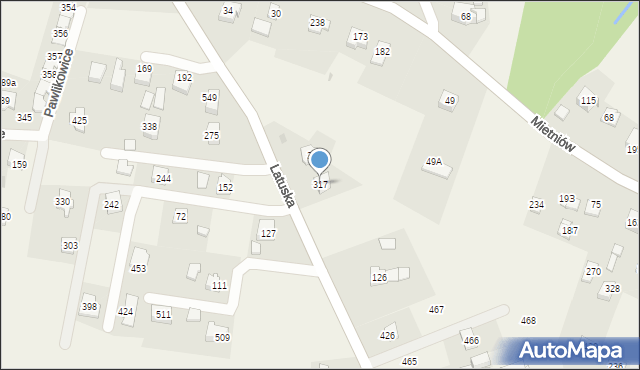 Pawlikowice, Pawlikowice, 317, mapa Pawlikowice