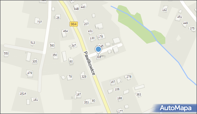 Pawlikowice, Pawlikowice, 318, mapa Pawlikowice