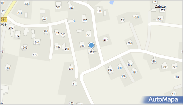 Pawlikowice, Pawlikowice, 323, mapa Pawlikowice