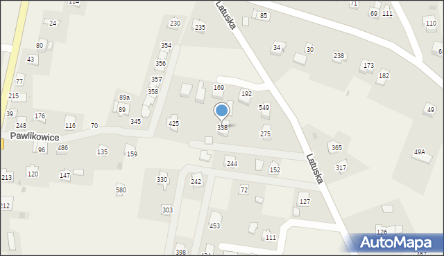 Pawlikowice, Pawlikowice, 338, mapa Pawlikowice