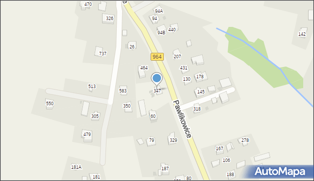 Pawlikowice, Pawlikowice, 347, mapa Pawlikowice