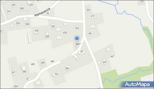 Pawlikowice, Pawlikowice, 36A, mapa Pawlikowice