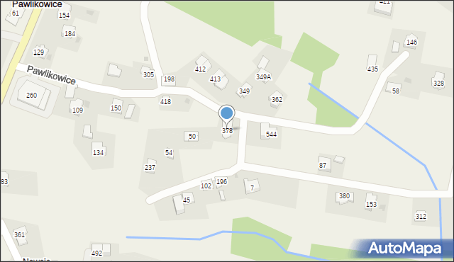 Pawlikowice, Pawlikowice, 378, mapa Pawlikowice