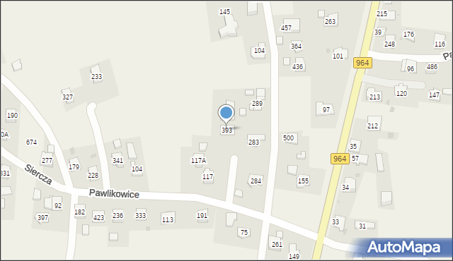 Pawlikowice, Pawlikowice, 393, mapa Pawlikowice