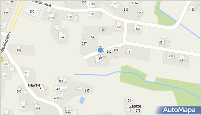 Pawlikowice, Pawlikowice, 45, mapa Pawlikowice