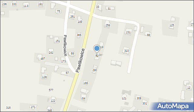 Pawlikowice, Pawlikowice, 52, mapa Pawlikowice
