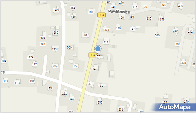 Pawlikowice, Pawlikowice, 57, mapa Pawlikowice
