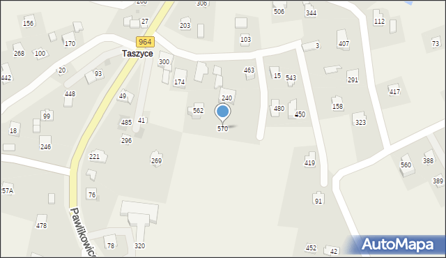 Pawlikowice, Pawlikowice, 570, mapa Pawlikowice