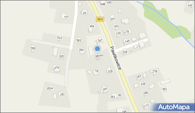 Pawlikowice, Pawlikowice, 60, mapa Pawlikowice