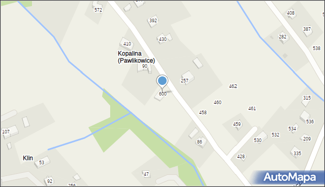Pawlikowice, Pawlikowice, 600, mapa Pawlikowice