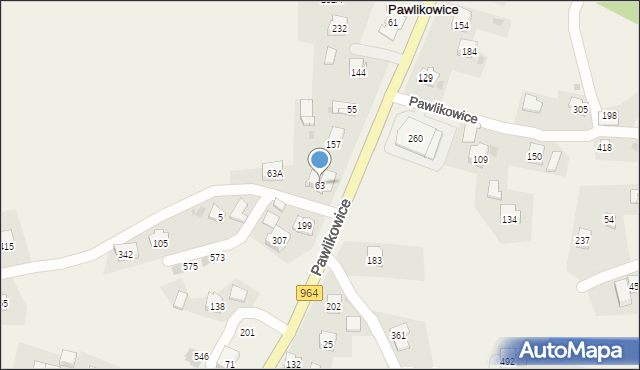 Pawlikowice, Pawlikowice, 63, mapa Pawlikowice
