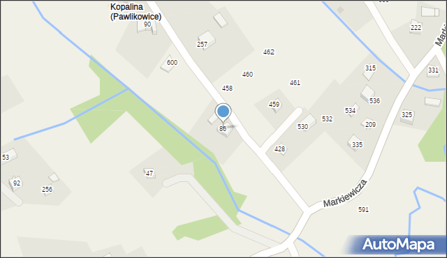 Pawlikowice, Pawlikowice, 86, mapa Pawlikowice
