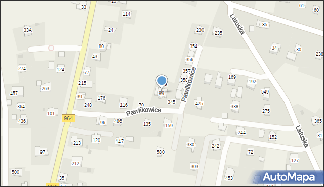 Pawlikowice, Pawlikowice, 89, mapa Pawlikowice
