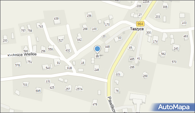 Pawlikowice, Pawlikowice, 99, mapa Pawlikowice