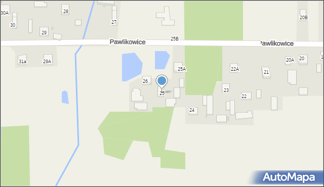 Pawlikowice, Pawlikowice, 25, mapa Pawlikowice