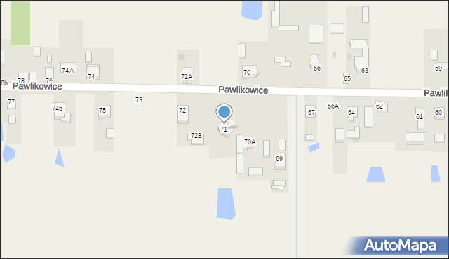 Pawlikowice, Pawlikowice, 71, mapa Pawlikowice