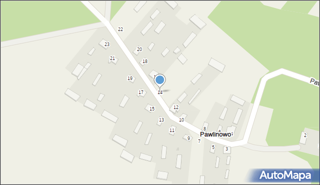 Pawlinowo, Pawlinowo, 14, mapa Pawlinowo