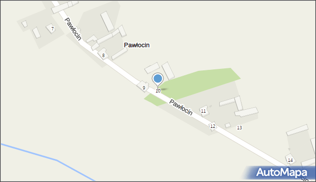 Pawłocin, Pawłocin, 10, mapa Pawłocin
