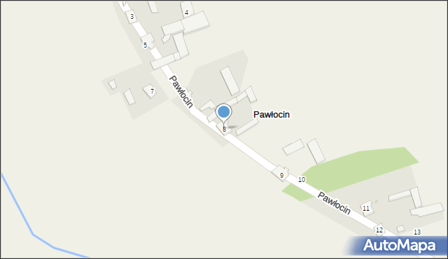 Pawłocin, Pawłocin, 8, mapa Pawłocin