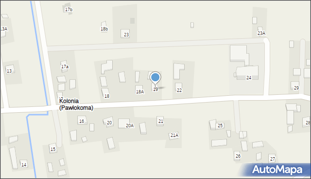 Pawłokoma, Pawłokoma, 19, mapa Pawłokoma