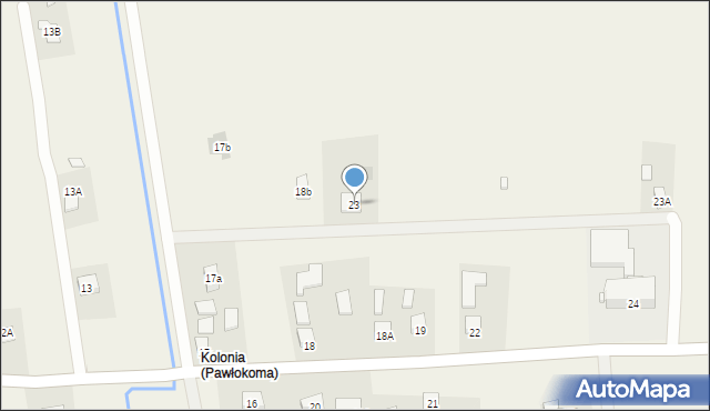 Pawłokoma, Pawłokoma, 23, mapa Pawłokoma