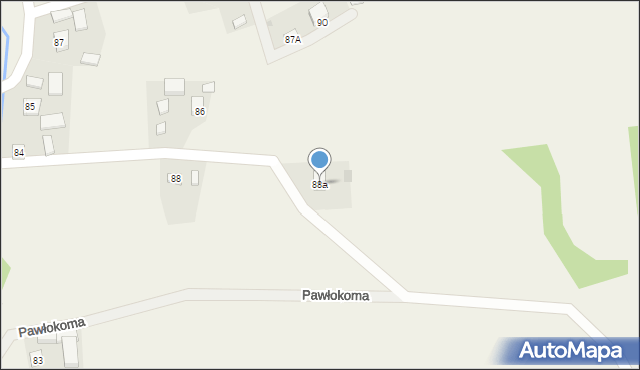 Pawłokoma, Pawłokoma, 88a, mapa Pawłokoma
