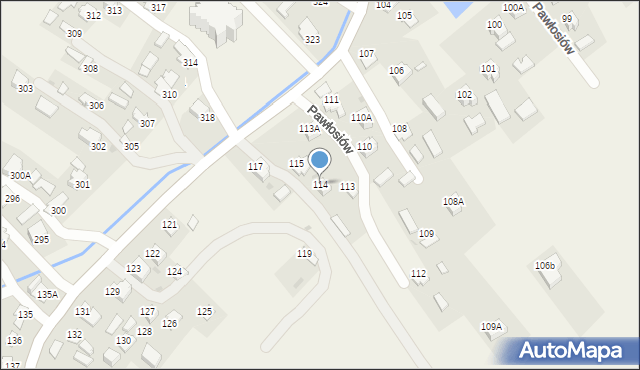 Pawłosiów, Pawłosiów, 114, mapa Pawłosiów