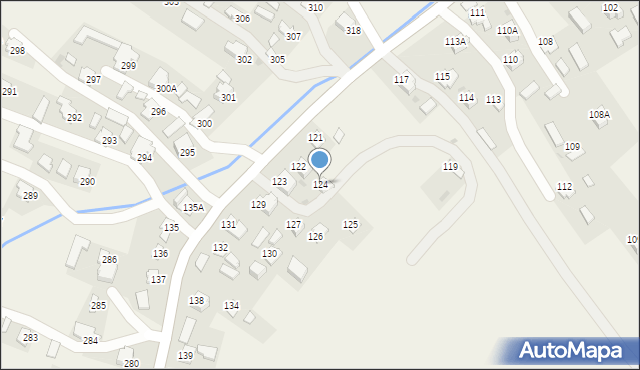 Pawłosiów, Pawłosiów, 124, mapa Pawłosiów