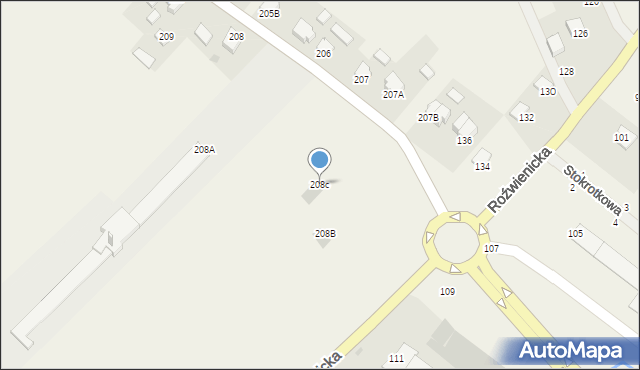 Pawłosiów, Pawłosiów, 208c, mapa Pawłosiów