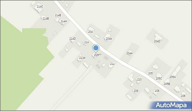 Pawłosiów, Pawłosiów, 213, mapa Pawłosiów