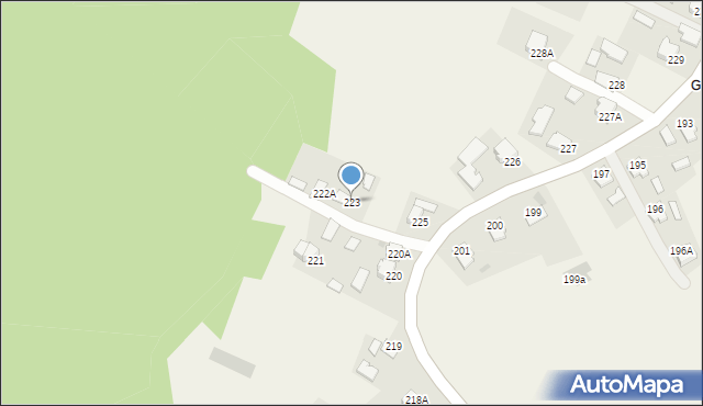 Pawłosiów, Pawłosiów, 223, mapa Pawłosiów