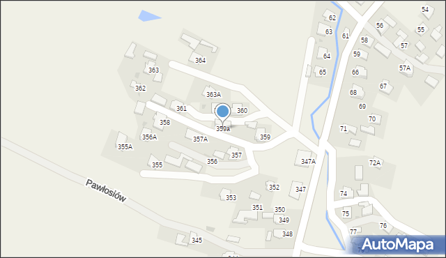 Pawłosiów, Pawłosiów, 359a, mapa Pawłosiów