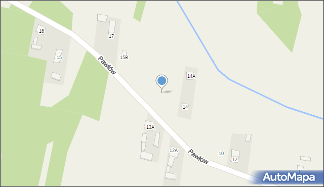 Pawłów, Pawłów, 14b, mapa Pawłów