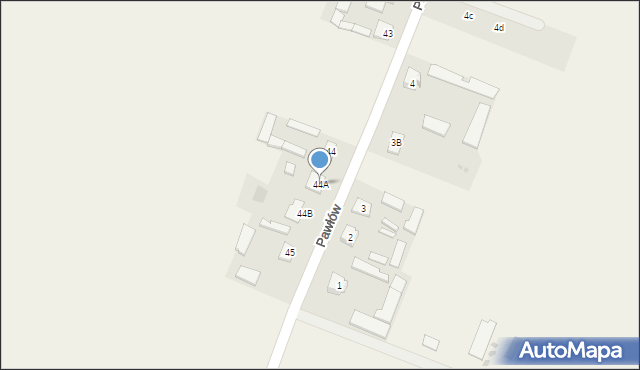 Pawłów, Pawłów, 44A, mapa Pawłów