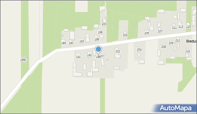 Pawłów, Pawłów, 199, mapa Pawłów