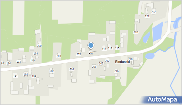 Pawłów, Pawłów, 207, mapa Pawłów