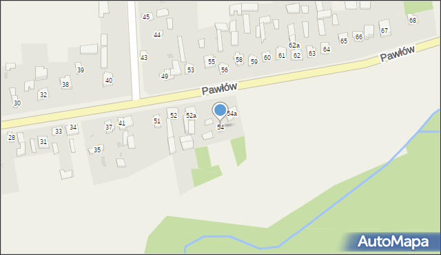 Pawłów, Pawłów, 54, mapa Pawłów