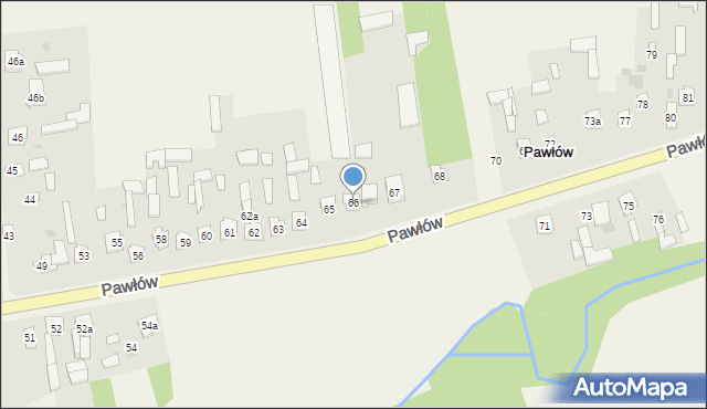 Pawłów, Pawłów, 66, mapa Pawłów