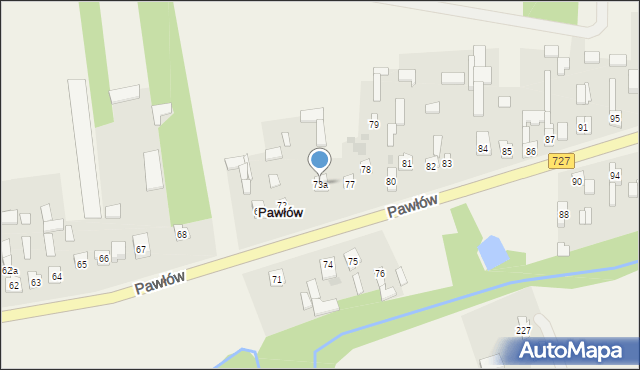 Pawłów, Pawłów, 73a, mapa Pawłów