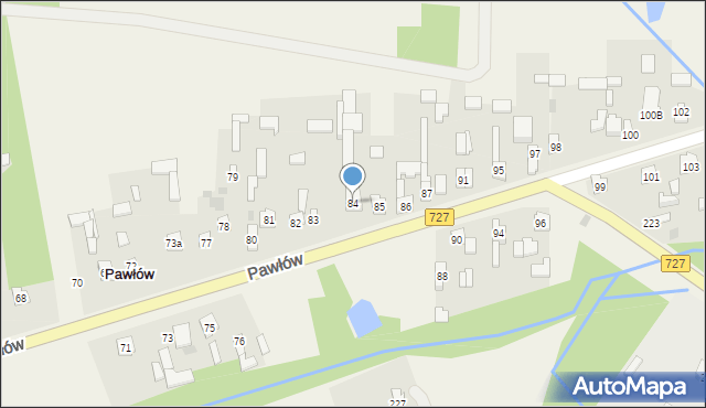 Pawłów, Pawłów, 84, mapa Pawłów