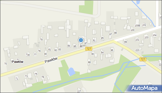 Pawłów, Pawłów, 86, mapa Pawłów